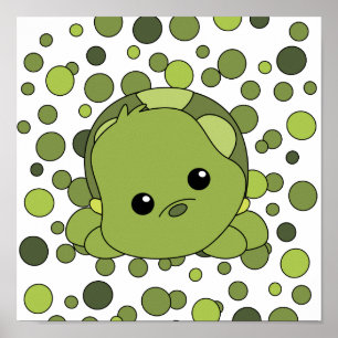 Cutie Baby Turtle Poster