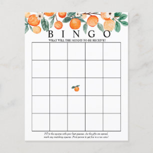 Cutie Bingo Baby Shower Games