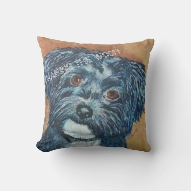 CUTIE BLACK HAVANESE CUSHION (Front)
