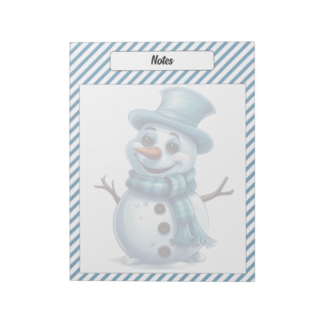 Cutie Blue Christmas Notepad (Rotated)
