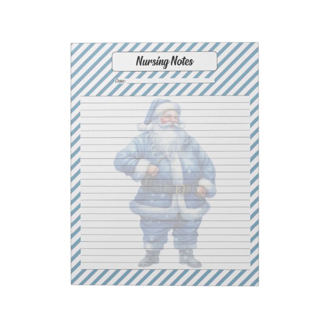 Cutie Blue Christmas Notepad (Rotated)