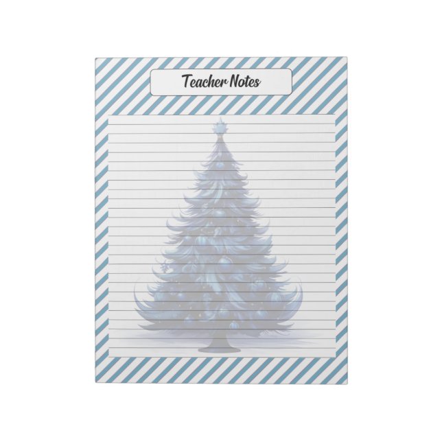 Cutie Blue Christmas Notepad (Rotated)