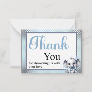 Cutie Blue Elephant - Little Peanut Card