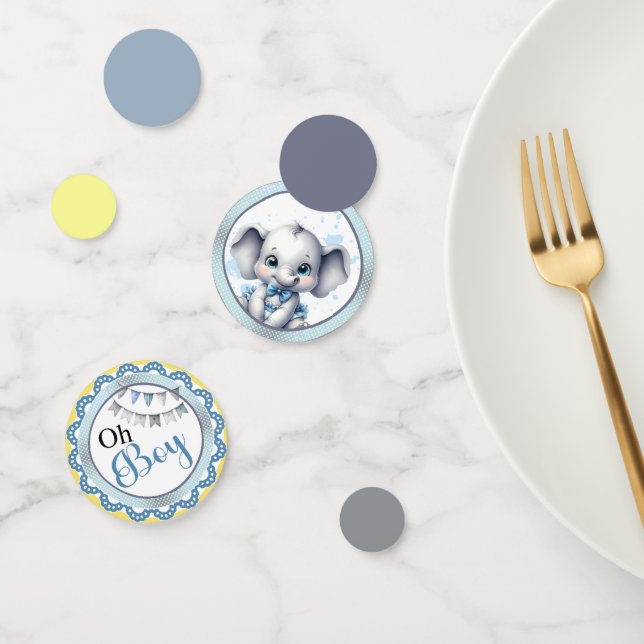 Cutie Blue Elephant - Little Peanut Confetti (Group)