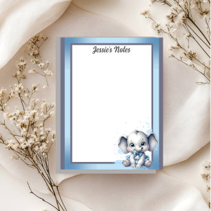 Cutie Blue Elephant - Little Peanut Notepad