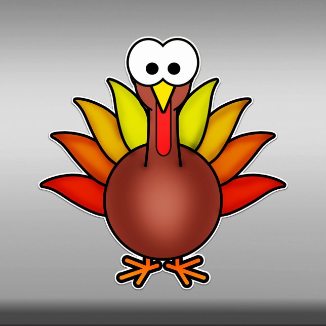 Cutie Cartoon Turkey Vinyl Sticker (Creator Uploaded)