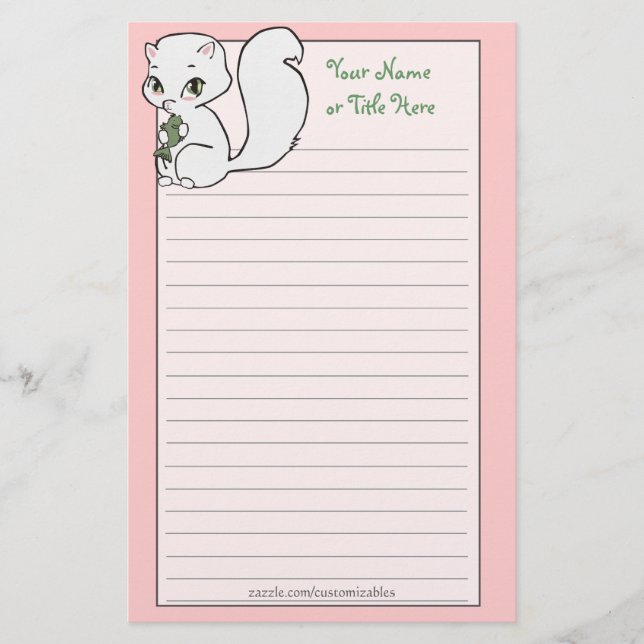 Cutie Cat Stationary Stationery (Front)
