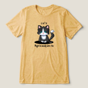 Cutie Cat Tuxedo Kitten Tri-Blend Shirt