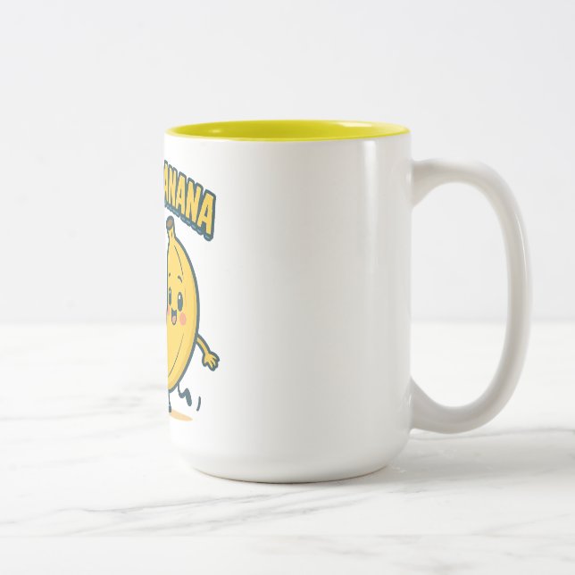 CUTIE CHICKEN BANANA! Two-Tone COFFEE MUG (Right)