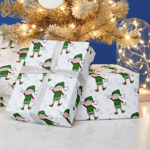 Cutie Christmas Elf Boy Wrapping Paper