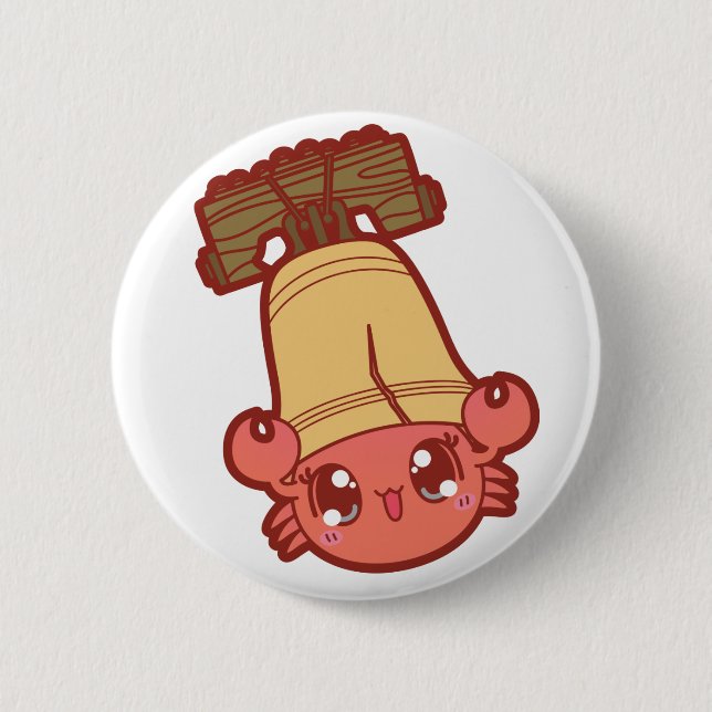 Cutie Crab & Liberty Bell Button (Front)