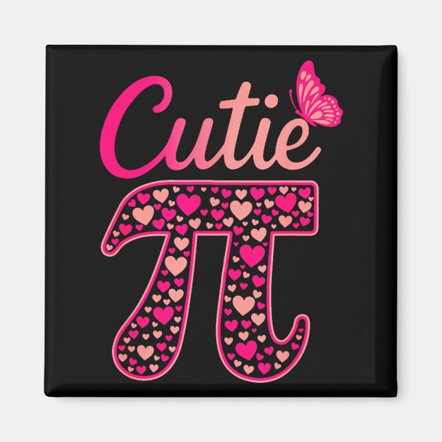 Cutie day funny symbol 314 math teacher day lover  magnet (Front)
