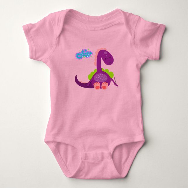 Cutie Dinosaur Baby Bodysuit (Front)