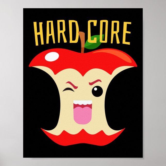 Cutie Foods Cute Hardcore Apple Core Poster (Front)