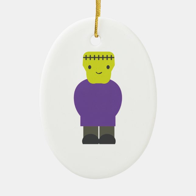 Cutie Frankenstein Monster Ceramic Tree Decoration (Front)