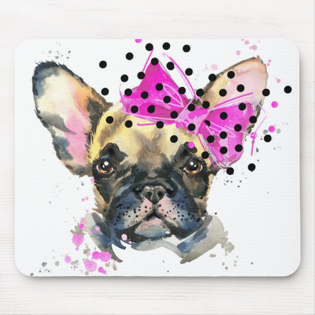 Cutie French Bull Dog Mouse Pad (Front)