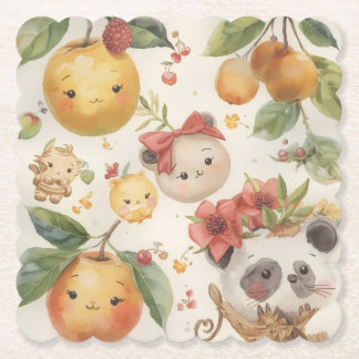 Cutie Fruitie Paper Coaster