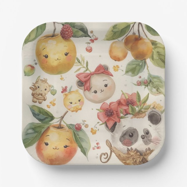 Cutie Fruitie Paper Plate (Front)