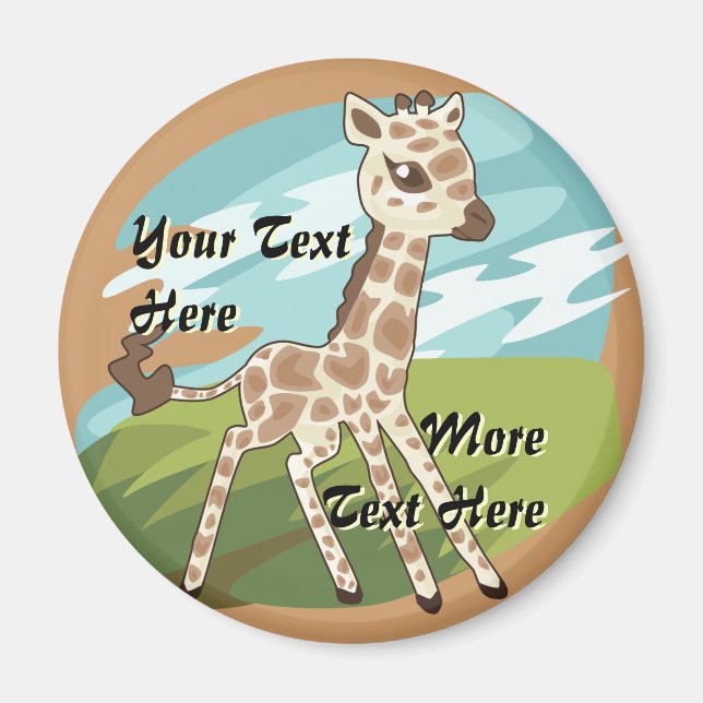 Cutie Giraffe Magnet (Front)