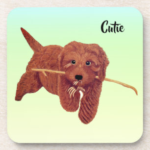 Cutie Golden Doodle Coaster