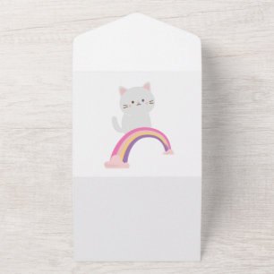 Cutie Kitten Cat All In One Invitation