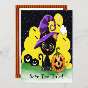 Cutie Kitty FUN Halloween Party Invitation