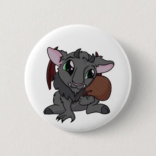 Cutie Krampus! 6 Cm Round Badge (Front)