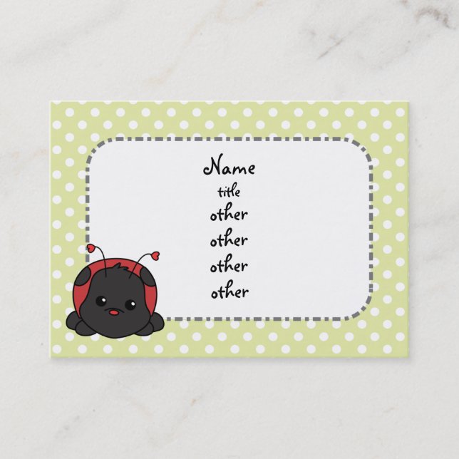 Cutie Ladybug Business Card (Front)