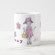 Cutie little girl with handbag paying dress-up