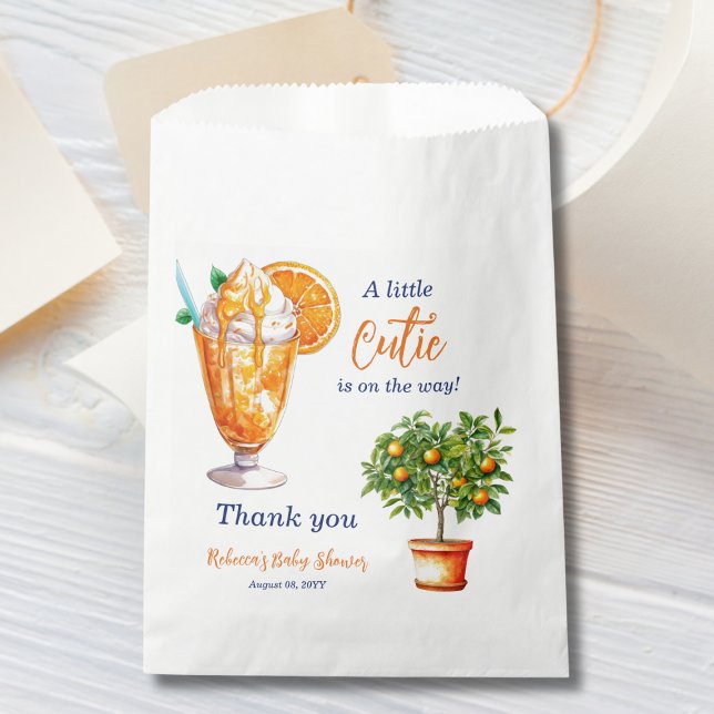 Cutie Orange Citrus Summer Ice Cream Baby Shower Favour Bags (Creator Uploaded)
