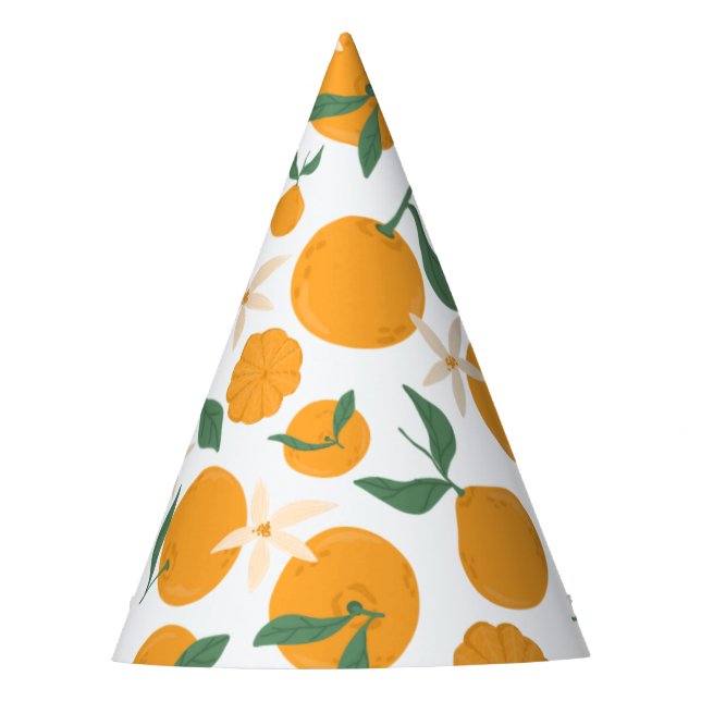 Cutie Orange Clementine Tangerine Mandarin Fruit Party Hat (Front)