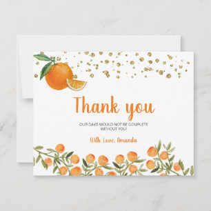 Cutie Orange Thank you card