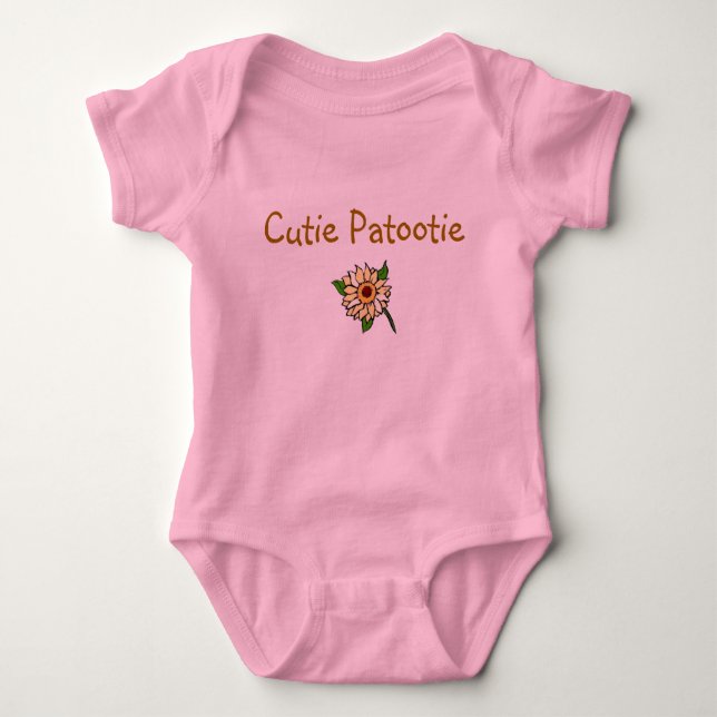 Cutie Patootie 2 Baby Bodysuit (Front)