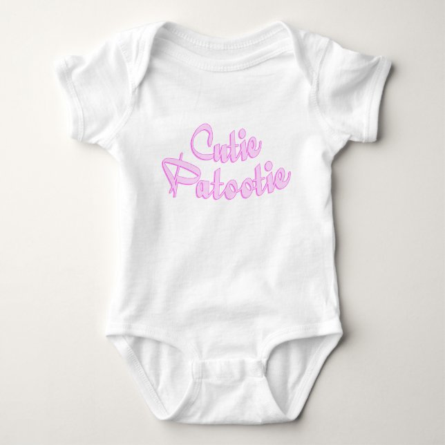 Cutie Patootie Baby Bodysuit (Front)