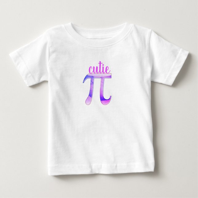 Cutie Pi Baby T-shirt for a Mathematician's Child (Front)