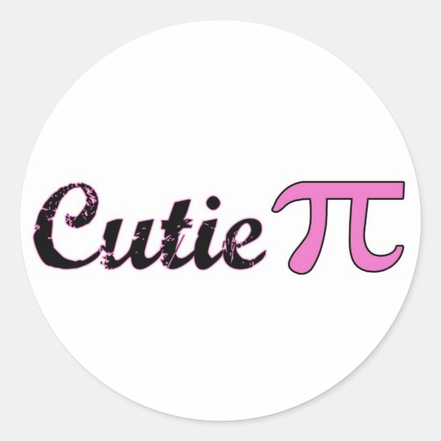 Cutie Pi Classic Round Sticker (Front)