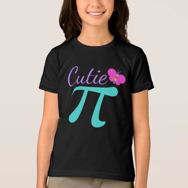 Cutie Pi Cute Math Pun Girl's Tri-Blend Shirt (Front)