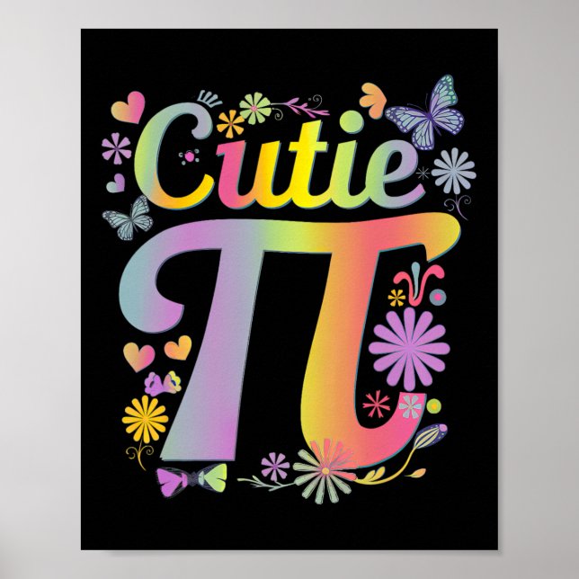 Cutie Pi Day Women Kids Math Lover Math Teacher St Poster (Front)