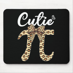 Cutie Pi Day Women Math Teacher 3.14 Leopard Coque Mouse Pad