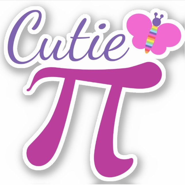 Cutie Pi Funny Math Pun (Front)