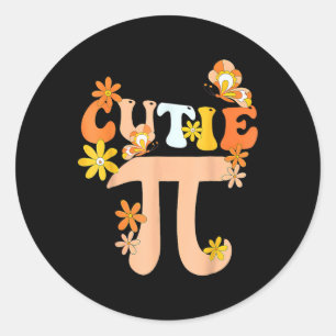 Cutie Pi Shirt Pi Day Math Girls Kids Women Toddle Classic Round Sticker