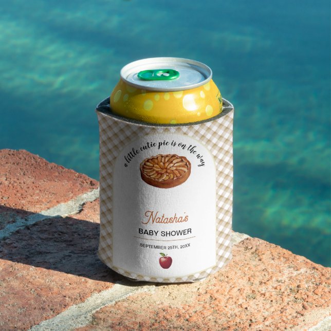 Cutie Pie Apple Pie Thanksgiving Baby Shower Can Cooler (In Situ Pool)
