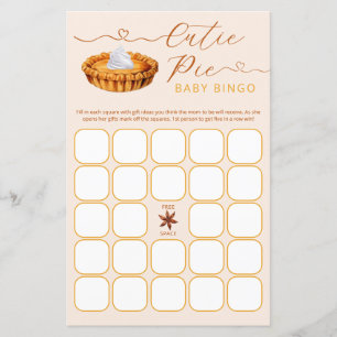 Cutie Pie Baby Shower Bingo Game