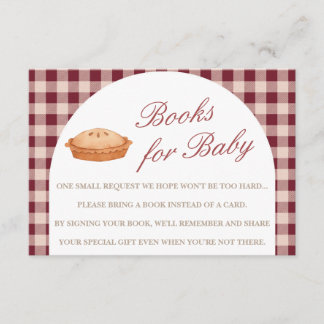 Cutie Pie Baby Shower Books For Baby Card