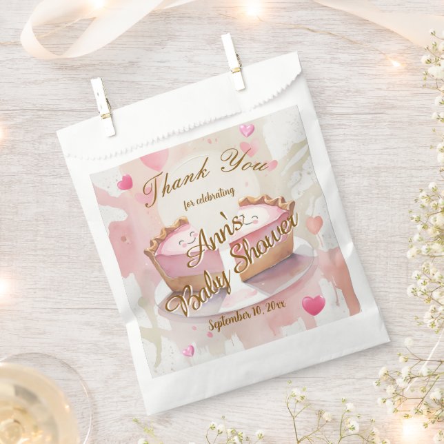 Cutie Pie Baby Shower Favour Bag (Clipped)