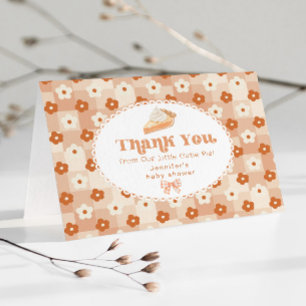 Cutie pie baby shower Folded Thank You Card