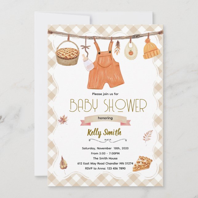 Cutie Pie Baby Shower Invitation (Front)