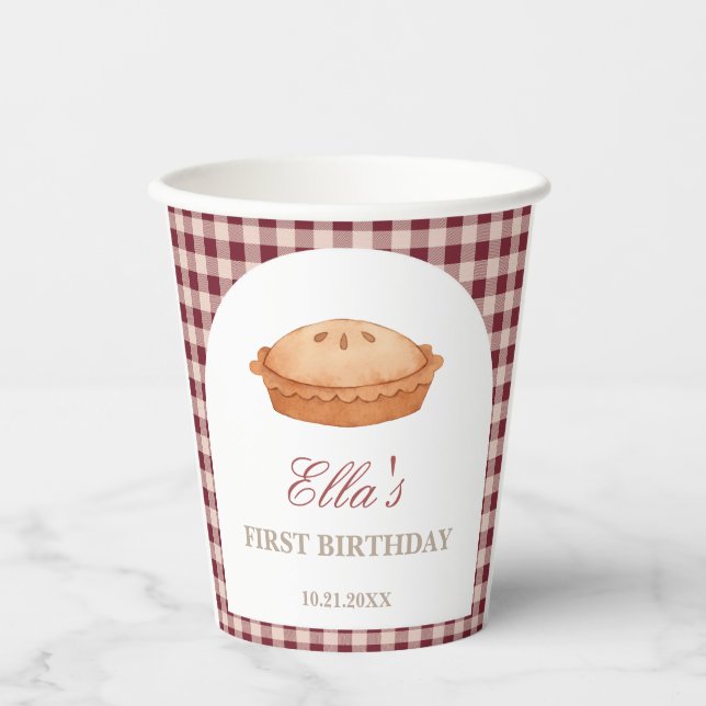 Cutie Pie Baby Shower Paper Cups (Front)