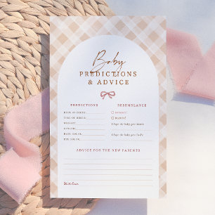 Cutie Pie Baby Shower Prediction & Advice Game