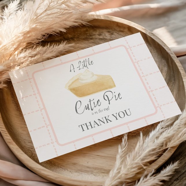 Cutie Pie Baby Shower Thank You Card – Fall-Themed (Creator Uploaded)